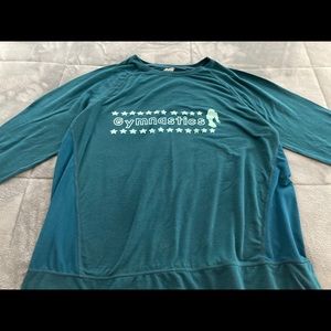 Gymnastic long sleeve athletic tee shirt